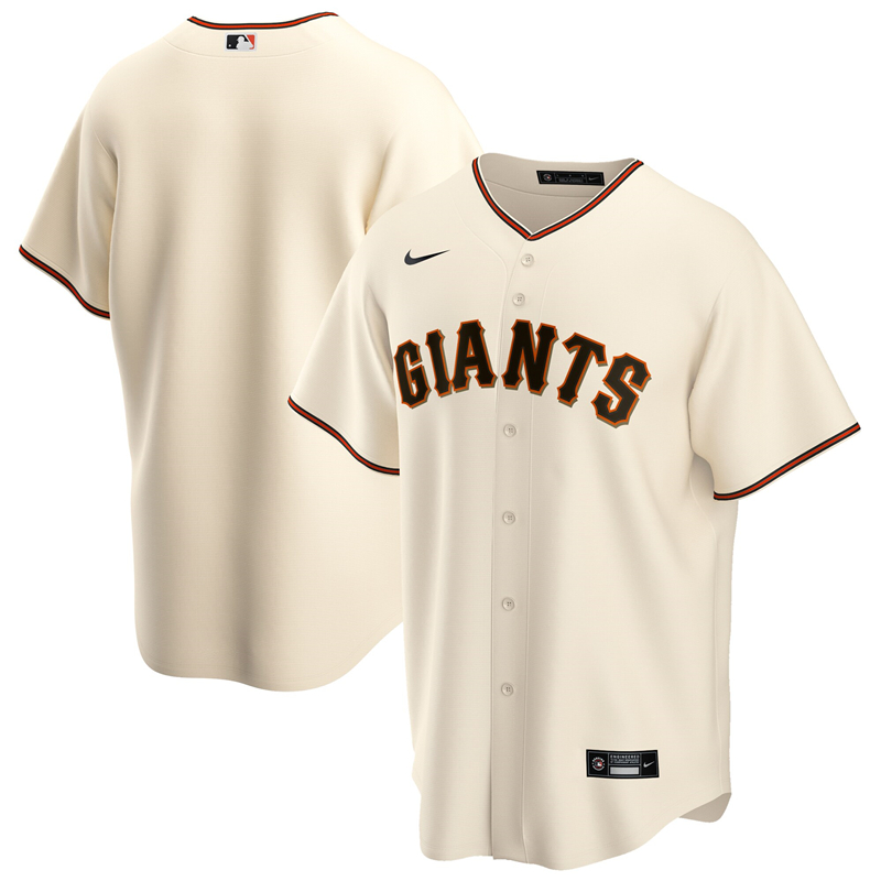 2020 MLB Men San Francisco Giants Nike Cream Home 2020 Official Replica Team Jersey 1